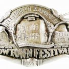 1989 Ellsworth Cowtown Festival Belt Buckle By PRAIRIE ENTERPRISES 41116