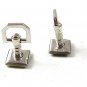 Vintage Black Silver Tone Abalone Cufflinks By SWANK NEW PLATE 1917