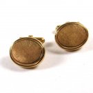 Gold Tone Brushed 1/20 12K G.F. Gold Filled Cufflinks by ANSON 12415