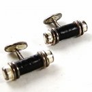 Silver Tone & Black Cufflinks By COLE & HAAN 121916
