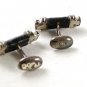 Silver Tone & Black Cufflinks By COLE & HAAN 121916