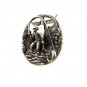 Sterling Silver Fisherman Catchiing a Trout Single Cufflink Unbranded 12815