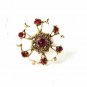 1950's-60's White Clear & Pink Rhinestones Brooch By CORO 42616