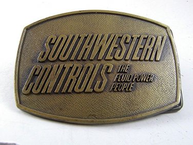 Vintage Southwestern Controls The Fluid Power People Belt Buckle 112717