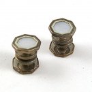 Silvertone Mother Pearl Snap Link Cufflinks By KORKER PAT. 4 21 1908 5817