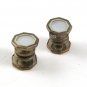 Silvertone Mother Pearl Snap Link Cufflinks By KORKER PAT. 4 21 1908 5817