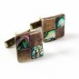 Taxco Mexican Sterling Silver & Abalone Cufflinks By CPR 41416