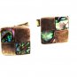 Taxco Mexican Sterling Silver & Abalone Cufflinks By CPR 41416