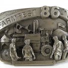 1986 FARMFEST Salute To Exhibitors Belt Buckle 11316