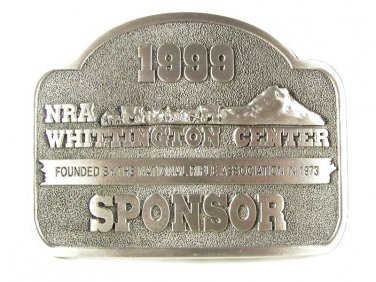 1999 NRA Whittington Center Sponsor Silver Tone Belt Buckle Unbranded 5516