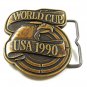 USA 1990 World Cup Belt Buckle Made In USA 21817