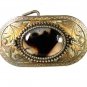 Vintage Silver Tone Belt Buckle With a Whatchama Calliit 72716
