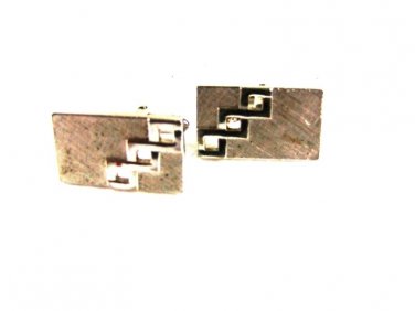Vintage Silvertone Dress Cufflinks By SWANK 31516