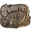 1982 Country Music Guitars Belt Buckle By GREAT AMERICAN BUCKLE CO. 103116