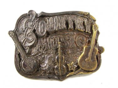 1982 Country Music Guitars Belt Buckle By GREAT AMERICAN BUCKLE CO. 103116