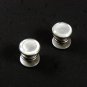 Art Deco Silver Tone & Mother of Pearl Cufflinks By SNAP LINK 62216bb