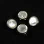 Art Deco Silver Tone & Mother of Pearl Cufflinks By SNAP LINK 62216bb