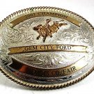 2002 CHAMPION Adams County Fair Buckle By JUSTIN Silver 101317