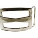 Vintage Dress Silvertone Belt Buckle By R in Circle 3416