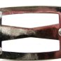 Vintage Dress Silvertone Belt Buckle By R in Circle 3416