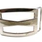Vintage Dress Silvertone Belt Buckle By R in Circle 3416
