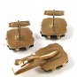 Gold Tone & Hematite Cufflinks & Matching Tie Clasp PAT PEND 111716