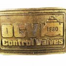 1980 OCV Control Valves Brass Belt Buckle by DYNABUCKLE 8216