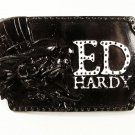 Ed Hardy Wolf In Top Hat Black & White Belt Buckle 72016