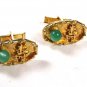 Oriental Writing Goldtone & Green Cufflinks Unbranded 101515