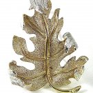 Vintage Silvertone Leaf Brooch By SARAH COVENTRY 6317