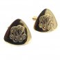 Vintage Goldtone Triangle Initials ??? Design Cufflinks 101717
