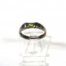 Sterling Silver Green Ring SZ 8 Unbranded 81815