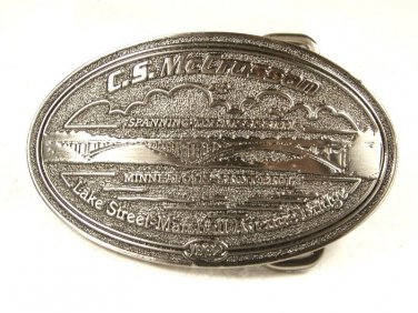 1992 C. S. McCrossan Spanning The Mississippi Belt Buckle Unbranded 121415