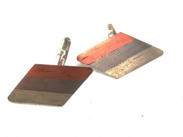 Sterling Silver Tri Colored Cufflinks By RBZ HUECHO EN MEXICO 32216