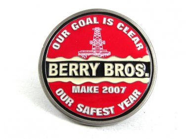 2007 Berry Brothers Our Goal is Clear Oil Wells Belt Buckle 101317