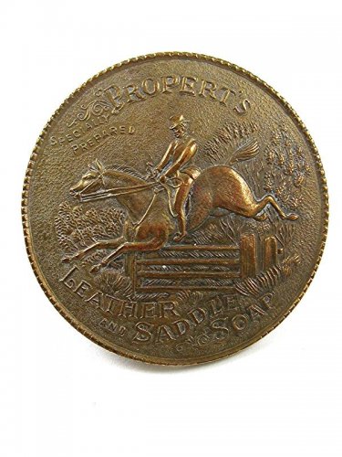 English Roberts Leather Saddle Soap Brass Belt Buckle By Key Of City 21517