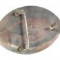 Vintage  Southwest Silver Tone Odd Blue Mark Belt Buckle Unbranded 51116