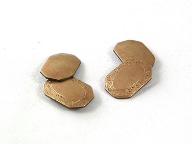 Victorian / Edwardian Small Goldtone Cufflinks By S&S 6317