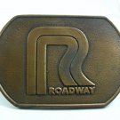 Vintage Brass ROADWAY Belt Buckle By Reminder Promotions 101917