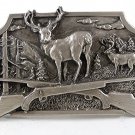 1982 Deer Crossed Rifles Hunting Belt Buckle By SISKIYOU 111016