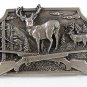 1982 Deer Crossed Rifles Hunting Belt Buckle By SISKIYOU 111016