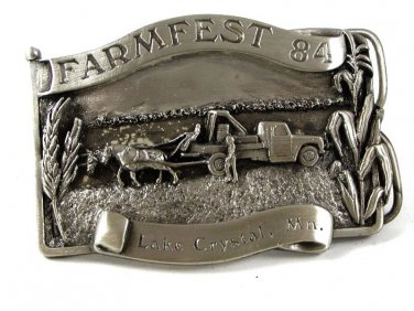 1984 FARMFEST Lake Crystal, MN Belt Buckle 11316
