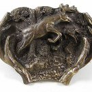 1982 Buck Deer Running Thru Woods By Great American Buckle Co. USA 103116