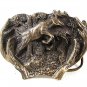 1982 Buck Deer Running Thru Woods By Great American Buckle Co. USA 103116