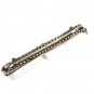 Edwardian Art Deco Sterliing Silver Amythests Filigree Brooch Unbranded 7415