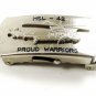 Vintage HSL-42 PROUD WARRIORS NAVY HELICOPTER Belt Buckle 11917