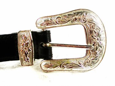 Brand New Western Silvertone Ranger Belt Buckle Unbranded 42016a