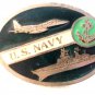 Vintage U.S. Navy Jet & Battleship & Anchor Belt Buckle