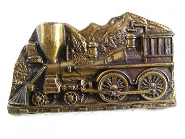 Vintage Train Locomotive Steam Engine Belt Buckle 62917