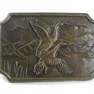 Vintage Two 2 Ducks In Flight Belt Buckle 41817